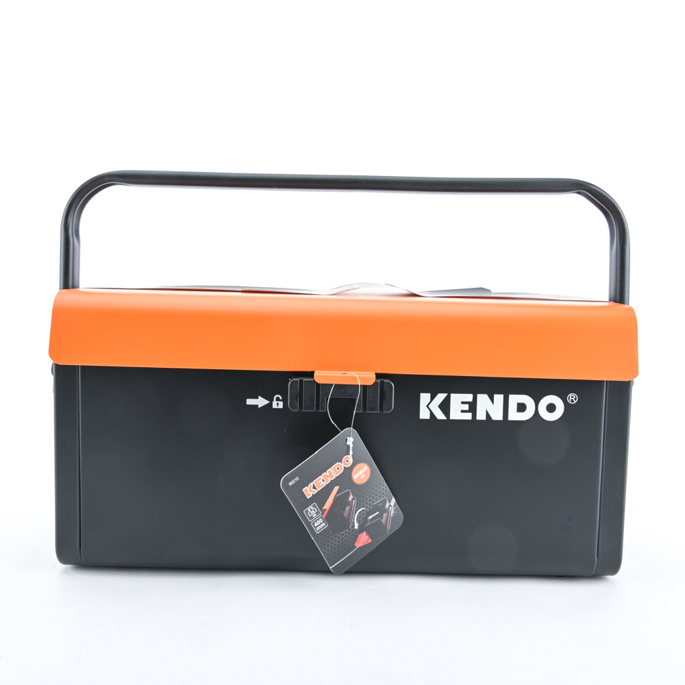 SKI - สกี จำหน่ายสินค้าหลากหลาย และคุณภาพดี | KENDO 90210 กล่องเครื่องมือเหล็ก 16นิ้วพร้อมลิ้นชักเลื่อนด้านบน 40x18x20cm